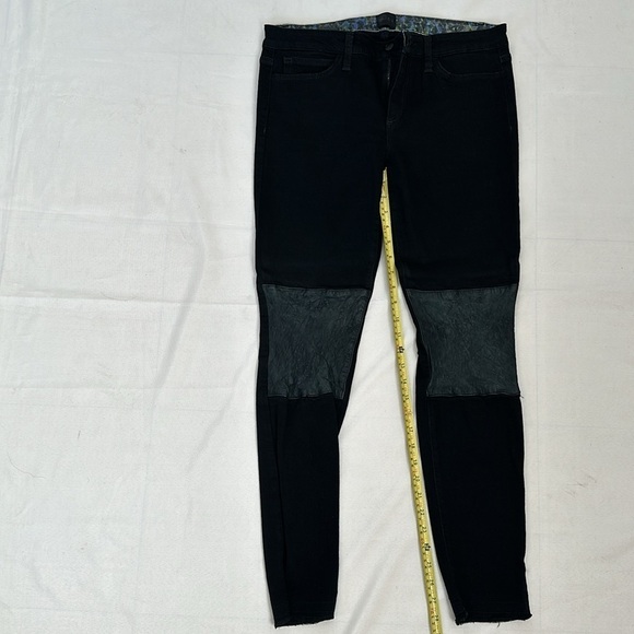 Joe Jeans Black Skinny Leather Knee Patch - Picture 6 of 12